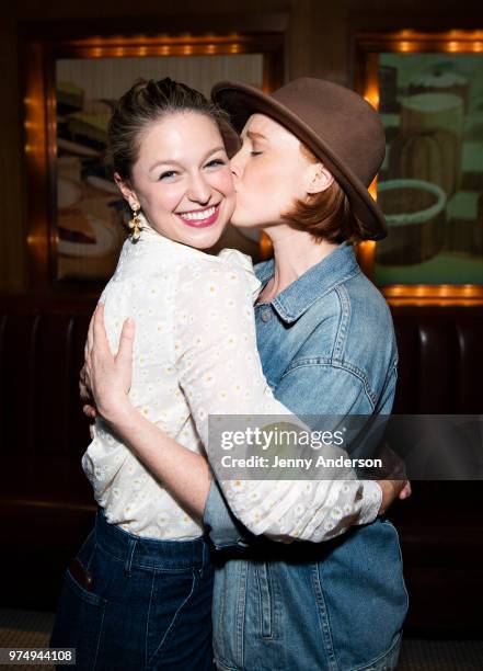 "Supergirl" star Melissa Benoist and "Mamma Mia! Here We Go Again" star Jessica Keenan Wynn attend Melissa Benoist's opening night on Broadway in...