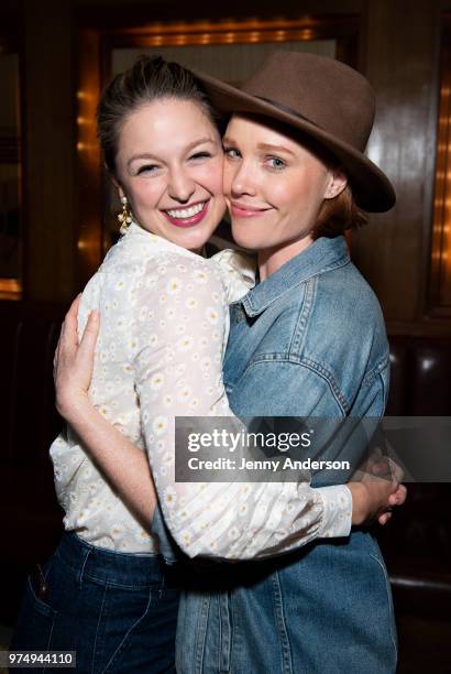 "Supergirl" star Melissa Benoist and "Mamma Mia! Here We Go Again" star Jessica Keenan Wynn attend Melissa Benoist's opening night on Broadway in...