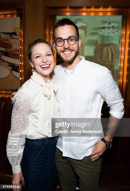 "Supergirl" stars Melissa Benoist and boyfriend Chris Wood attend Melissa Benoist's opening night on Broadway in "Beautiful - The Carole King...