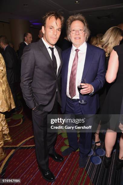 Stephen Dorff and Songwriters Hall of Fame Inductee Steve Dorff pose backstage at the Songwriters Hall of Fame 49th Annual Induction and Awards...