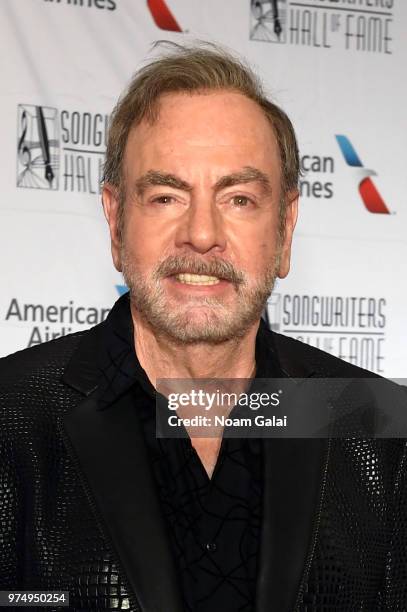 Neil Diamond attends the Songwriters Hall of Fame 49th Annual Induction and Awards Dinner at New York Marriott Marquis Hotel on June 14, 2018 in New...
