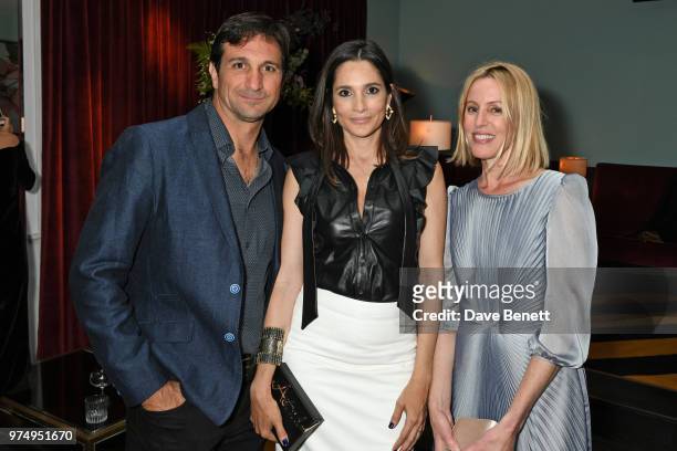 Eduardo Novillo Astrada, Astrid Munoz and Sydney Ingle Finch attend a private dinner hosted by Edward Enninful in honour of Giambattista Valli to...