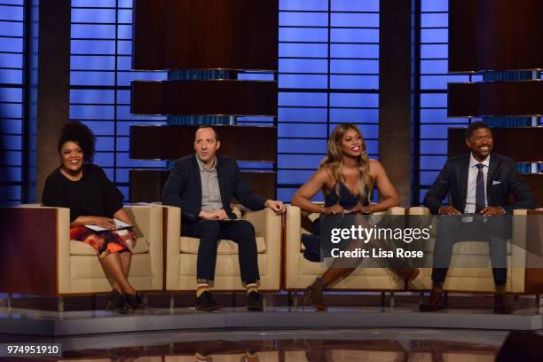 Yvette Nicole Brown, Laverne Cox, Tony Hale and Jalen Rose make up the celebrity panel on To Tell the Truth, Episode 312, airing SUNDAY, JULY 8 , on...