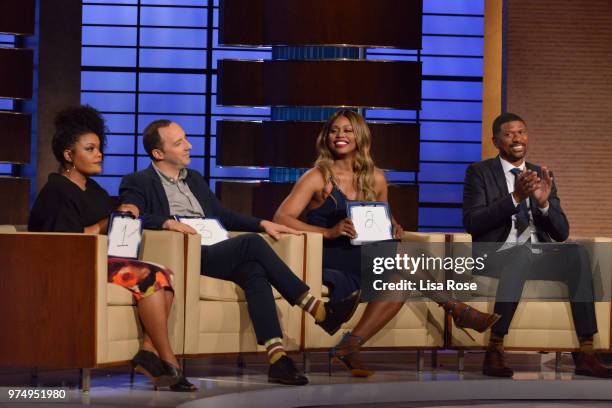 Yvette Nicole Brown, Laverne Cox, Tony Hale and Jalen Rose make up the celebrity panel on To Tell the Truth, Episode 312, airing SUNDAY, JULY 8 , on...