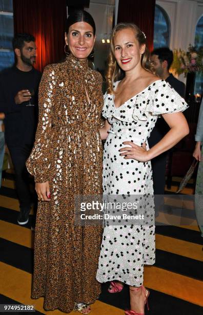 Giovanna Battaglia Engelbert and Charlotte Dellal attend a private dinner hosted by Edward Enninful in honour of Giambattista Valli to celebrate the...
