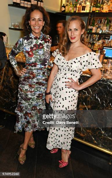 Andrea Dellal and Charlotte Dellal attend a private dinner hosted by Edward Enninful in honour of Giambattista Valli to celebrate the opening of his...