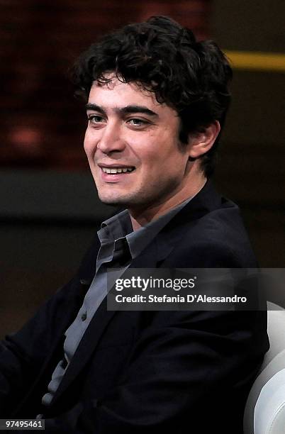 Actor Riccardo Scamarcio attends 'Che Tempo Che Fa' Italian Tv Show held at Rai Studios on March 6, 2010 in Milan, Italy.