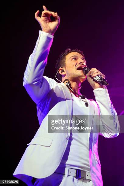 Peter Andre performs at Indigo2 at O2 Arena on March 6, 2010 in London, England.
