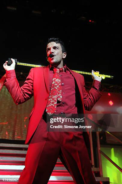 Peter Andre performs at Indigo2 at O2 Arena on March 6, 2010 in London, England.