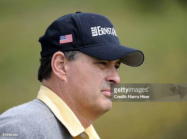 Loren Roberts leaves the sixth hole during the second round of the Toshiba Classic at the Newport Beach Country Club on March 6, 2010 in Newport...