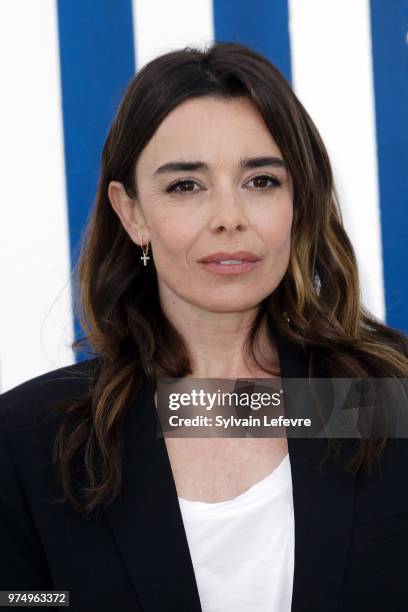 Actress Elodie Bouchez attends Cabourg Film Festival day 2 photocall on June 14, 2018 in Cabourg, France.