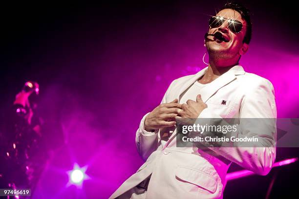 Peter Andre performs at the Indigo2 at the O2 Arena on March 6, 2010 in London, England.