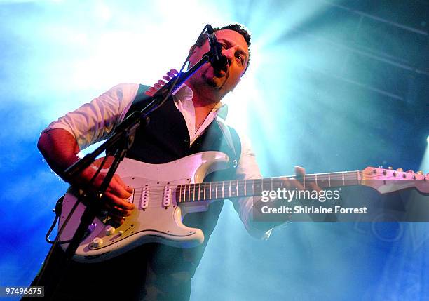 Huey Morgan of Fun Lovin' Criminals performs at Manchester Academy on March 6, 2010 in Manchester, England.