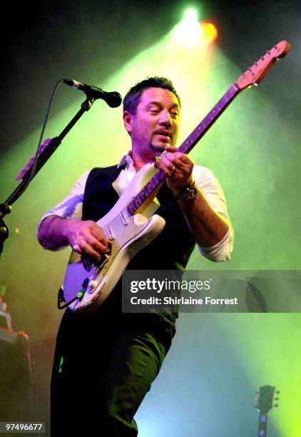 Huey Morgan of Fun Lovin' Criminals performs at Manchester Academy on March 6, 2010 in Manchester, England.