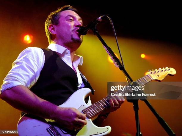 Huey Morgan of Fun Lovin' Criminals performs at Manchester Academy on March 6, 2010 in Manchester, England.