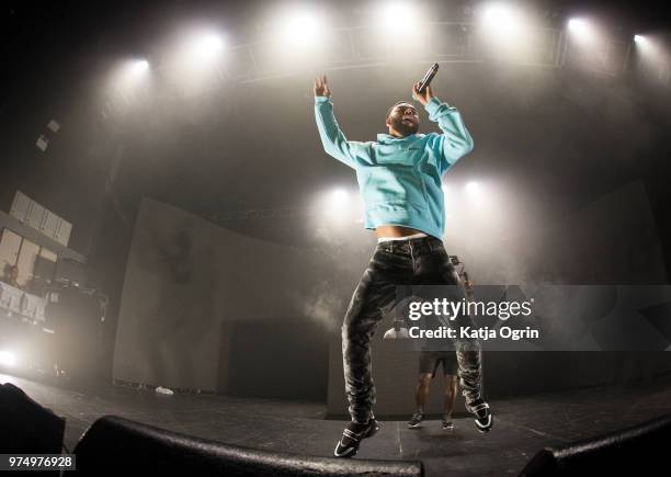 Yungen performs live on stage during Spotify Who We Be 2018 event at O2 Academy Birmingham on June 14, 2018 in Birmingham, England.