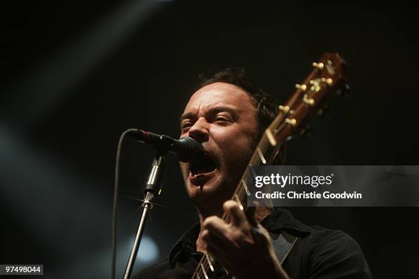 Dave Matthews of the Dave Matthews Band performs on stage at O2 Arena on March 6, 2010 in London, England.