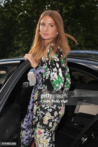 Millie Mackintosh seen attending Maison St-Germain - private view at 38 Grosvenor Square on June 14, 2018 in London, England.