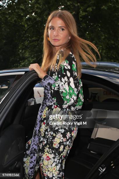 Millie Mackintosh seen attending Maison St-Germain - private view at 38 Grosvenor Square on June 14, 2018 in London, England.