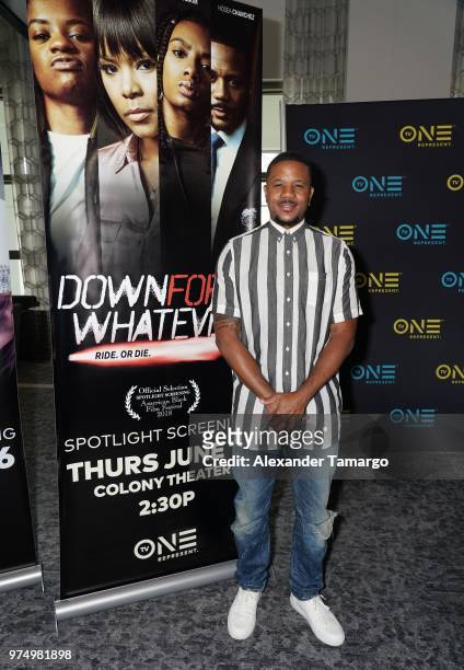 Hosea Chanchez is seen at the TV One Industry Expo at the American Black Film Festival at the Loews Hotel on June 14, 2018 in Miami Beach, Florida.