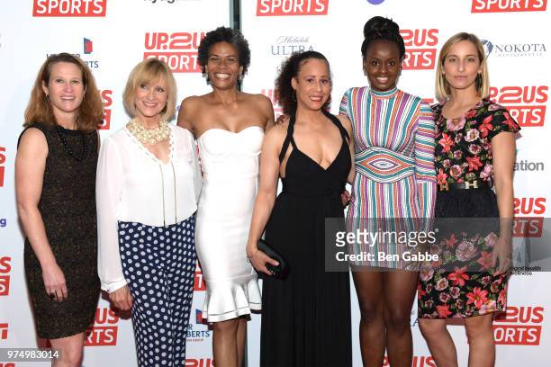 Kathy Carter, Jojo Starbuck, Sharon Monplaisir, Collette Smith, Sugar Rodgers and Kim Vandenberg attend the 2018 Up2Us Sports Gala celebrating...