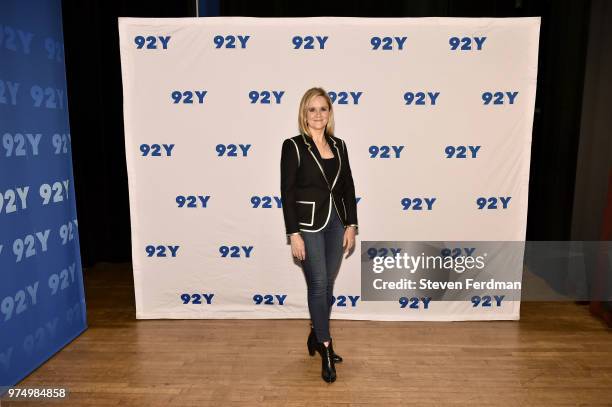 Samantha Bee poses for a photo ahead of Mark Kelly In Conversation With Samantha Bee at 92Y on June 14, 2018 in New York City.