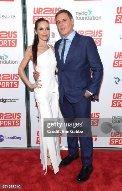 Debora Levit and Dr. David Colbert attend the 2018 Up2Us Sports Gala celebrating Service Through Sports at Guastavino's on June 14, 2018 in New York...