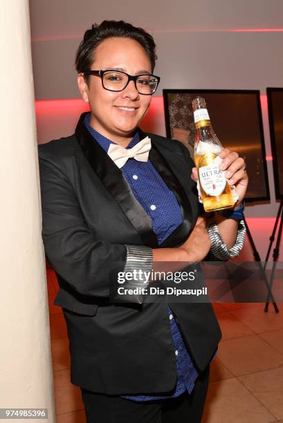 Guest enjoys Michelob Ultra during the 2018 Up2Us Sports Gala celebrates Service Through Sports at Guastavino's on June 14, 2018 in New York City.