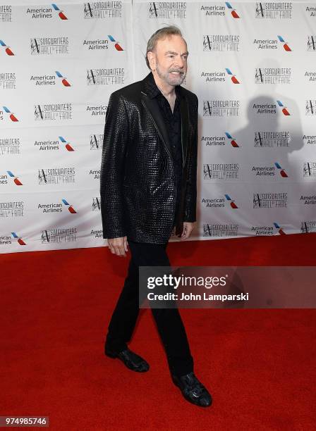 Musician Neil Diamond attends 2018 Songwriter's Hall of Fame Induction and Awards Gala at New York Marriott Marquis Hotel on June 14, 2018 in New...