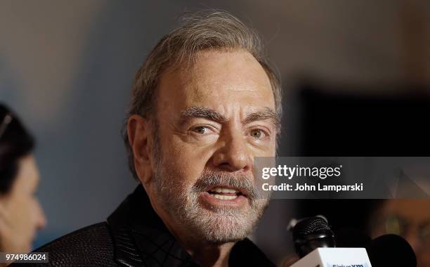Musician Neil Diamond attends 2018 Songwriter's Hall of Fame Induction and Awards Gala at New York Marriott Marquis Hotel on June 14, 2018 in New...
