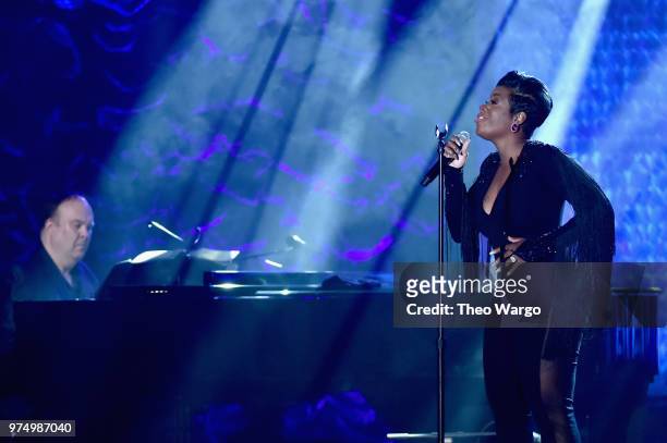 Recording artist Fantasia performs onstage during the Songwriters Hall of Fame 49th Annual Induction and Awards Dinner at New York Marriott Marquis...