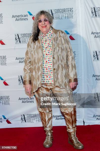 Songwriter Hall of Fame Inductee Allee Willis attends the 2018 Songwriter's Hall Of Fame Induction and Awards Gala at New York Marriott Marquis Hotel...