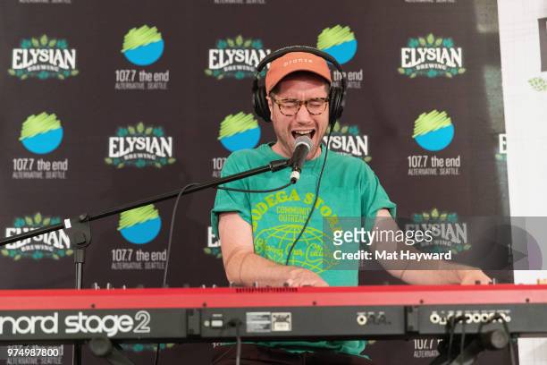 Dan Smith of Bastille performs during an EndSession hosted by 107.7 The End at Fremont Abbey Arts Center on June 14, 2018 in Seattle, Washington.