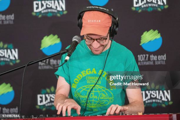 Dan Smith of Bastille performs during an EndSession hosted by 107.7 The End at Fremont Abbey Arts Center on June 14, 2018 in Seattle, Washington.