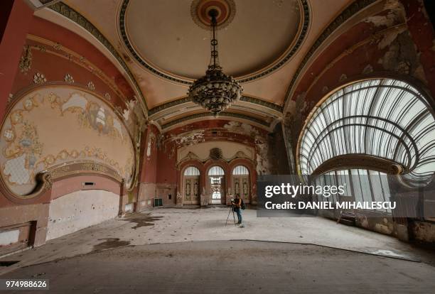 Hall inside the Constanta Casino is pictured on May 9, 2018 in Constanta on the Black Sea, eastern Romania. - The Constanta Casino, an emblematic Art...