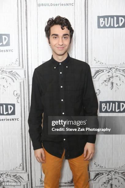 Alex Wolff visits Build Series to discuss "Hereditary" at Build Studio on June 14, 2018 in New York City.