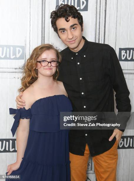 Milly Shapiro and Alex Wolff visit Build Series to discuss "Hereditary" at Build Studio on June 14, 2018 in New York City.