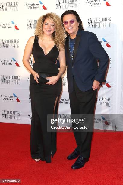 Erika Ender and Rudy Perez attend the 2018 Songwriters Hall of Fame Induction and Awards Gala at the New York Marriott Marquis Hotel on June 14, 2018...