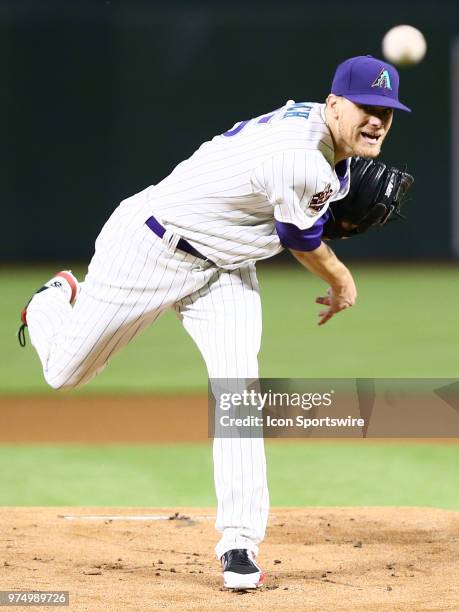 Arizona Diamondbacks starting pitcher Matt Koch pitches during the MLB baseball game between the Arizona Diamondbacks and the New York Mets on June...