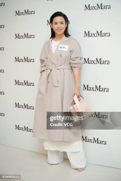 Actress Jessica Hester Hsuan attends MaxMara launch event on June 14, 2018 in Hong Kong, China.