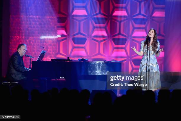 Hal David Starlight Award Honoree Sara Bareilles performs onstage during the Songwriters Hall of Fame 49th Annual Induction and Awards Dinner at New...