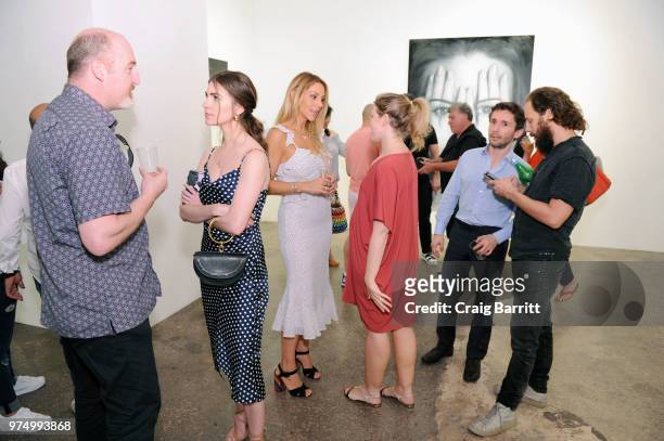 General view of atmosphere at the Tigran Tsitoghdzyan "Uncanny" show at Allouche Gallery on June 14, 2018 in New York City.