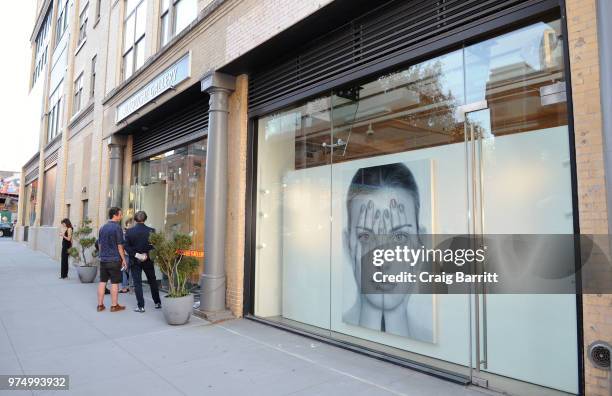 General view of atmosphere at the Tigran Tsitoghdzyan "Uncanny" show at Allouche Gallery on June 14, 2018 in New York City.