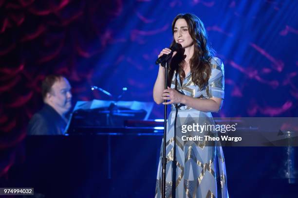 Hal David Starlight Award Honoree Sara Bareilles performs onstage during the Songwriters Hall of Fame 49th Annual Induction and Awards Dinner at New...