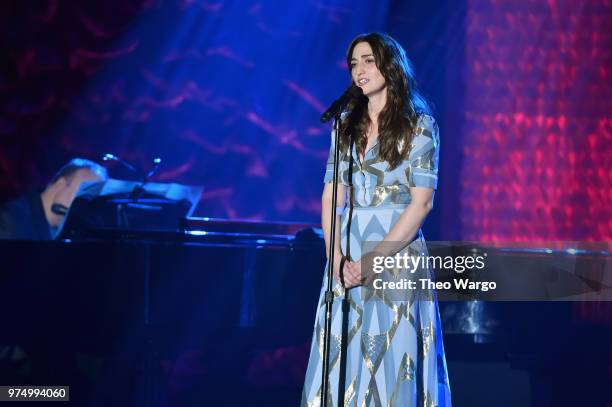 Hal David Starlight Award Honoree Sara Bareilles performs onstage during the Songwriters Hall of Fame 49th Annual Induction and Awards Dinner at New...
