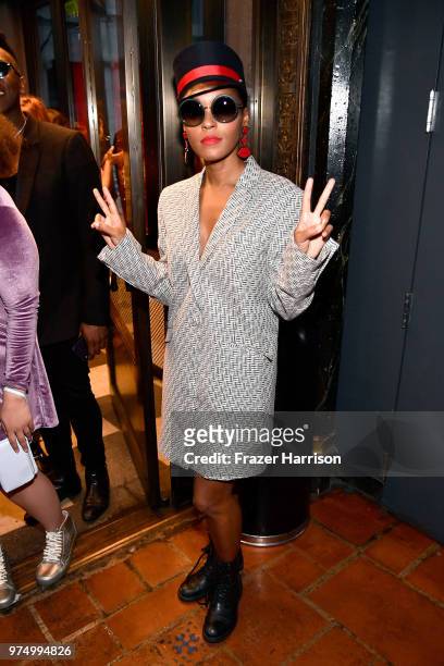 Janelle Monae attends the Sundance Institute at Sundown Summer Benefit at the Ace Hotel on June 14, 2018 in Los Angeles, California.