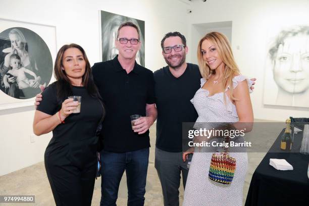 Taja Cone and Morgan Shara attend the Tigran Tsitoghdzyan "Uncanny" show at Allouche Gallery on June 14, 2018 in New York City.