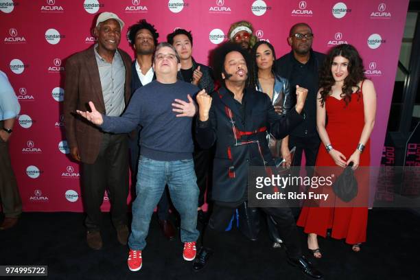 Danny Glover, Jermaine Fowler, Patton Oswalt, Steven Yeun, Boots Riley, Lakeith Stanfield, Tessa Thompson, Forest Whitaker, and Kate Berlant attend...