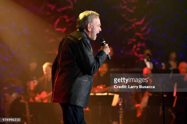 Honoree Neil Diamond performs onstage during the Songwriters Hall of Fame 49th Annual Induction and Awards Dinner at New York Marriott Marquis Hotel...