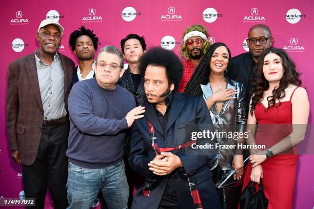 Danny Glover, Jermaine Fowler, Patton Oswalt, Steven Yeun, Boots Riley, Lakeith Stanfield, Tessa Thompson, Forest Whitaker, and Kate Berlant attend...